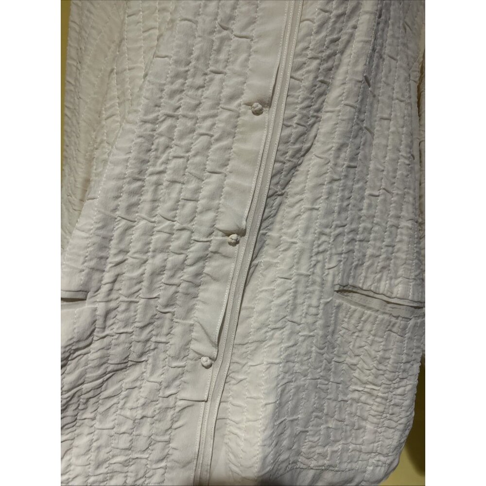 EILEEN FISHER Silk Quilted Boxy Jacket Cream Quiet Luxury Neutral Size 3X Plus - Picture 6 of 13